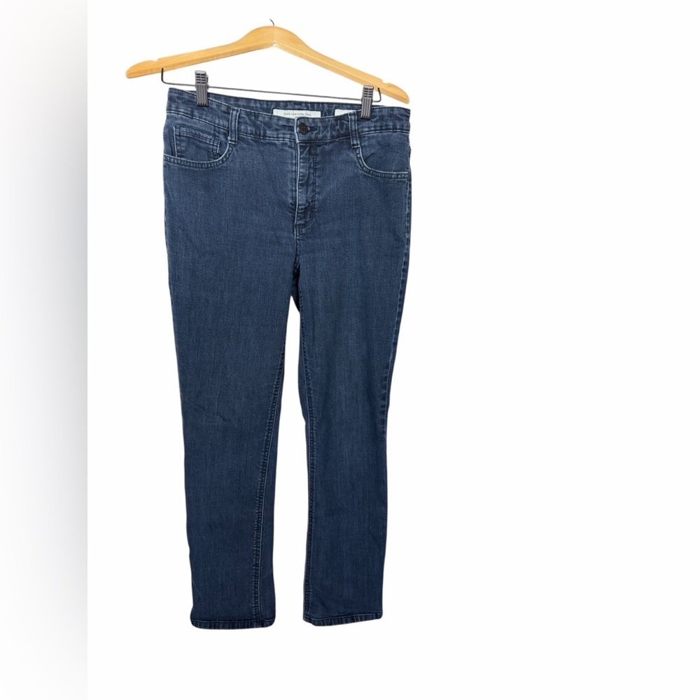 Jones New York Lexington Straight Jeans Rhinestone Pocket Size 12 Short